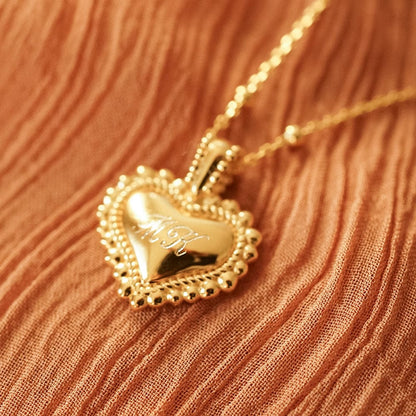 Bobble Heart Gift Set 18ct Gold Plate