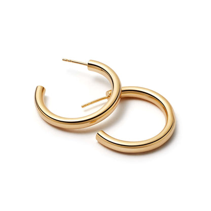 Bold Hoop Earrings 18ct Gold Plate