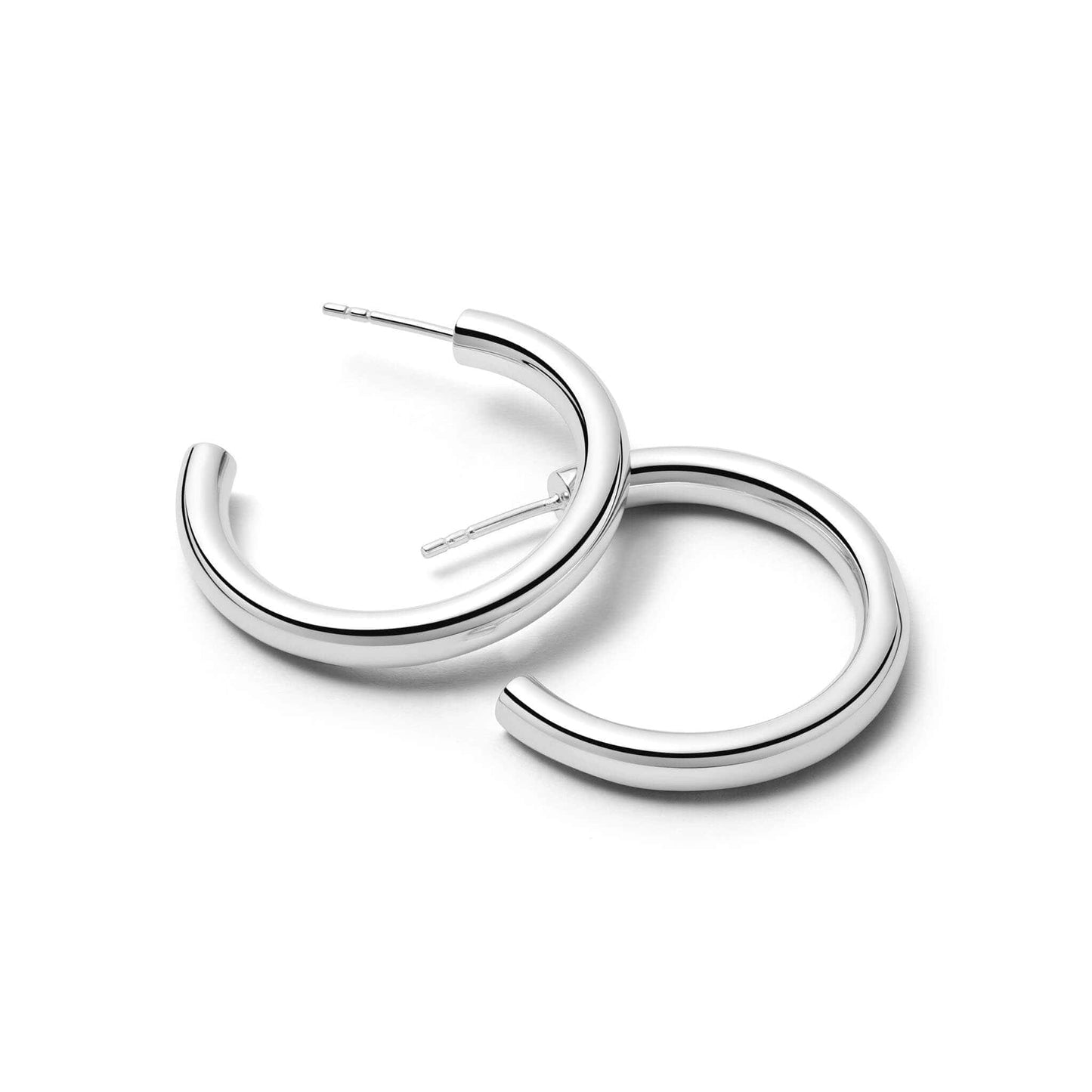 Bold Hoop Earrings Sterling Silver