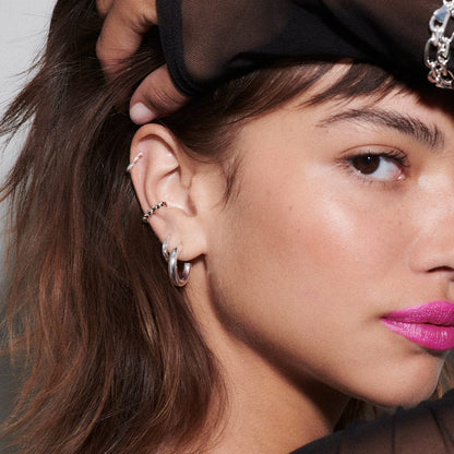 Bold Hoop Earrings Sterling Silver