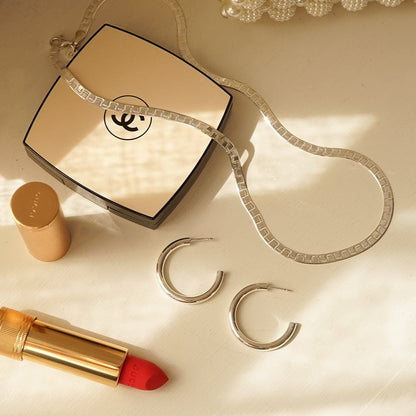 Bold Hoop Earrings Sterling Silver