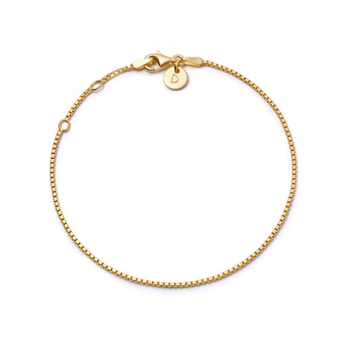 Box Layering Chain Bracelet 18ct Gold Plate