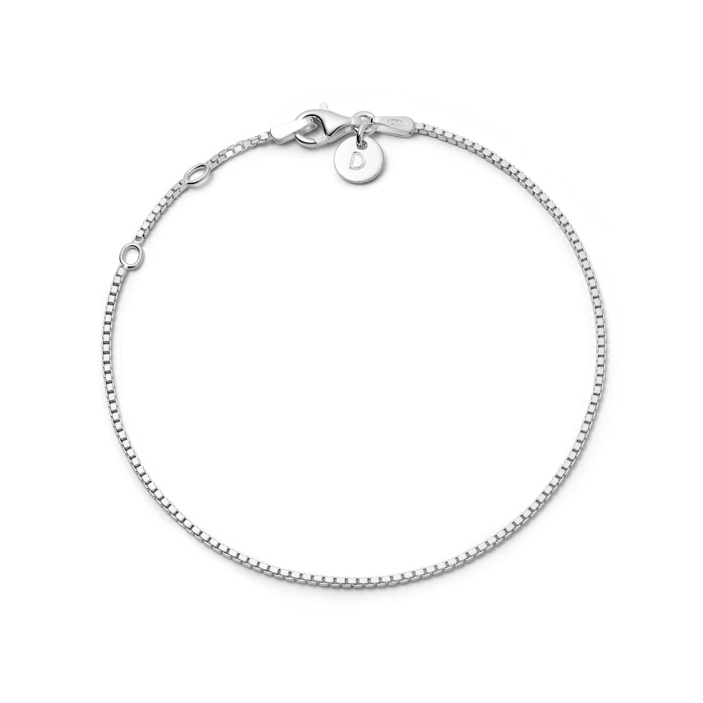 Box Layering Chain Bracelet Sterling Silver