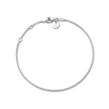 Box Layering Chain Bracelet Sterling Silver