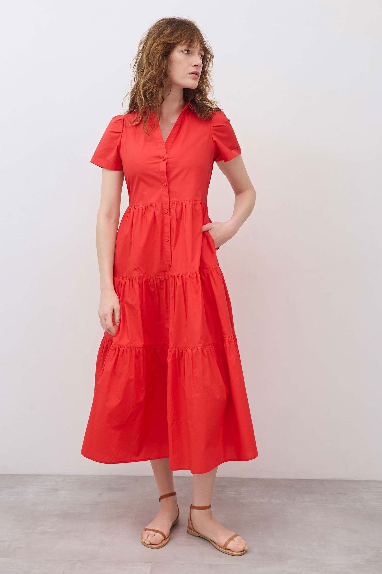 Breaking Free Long Poplin Dress