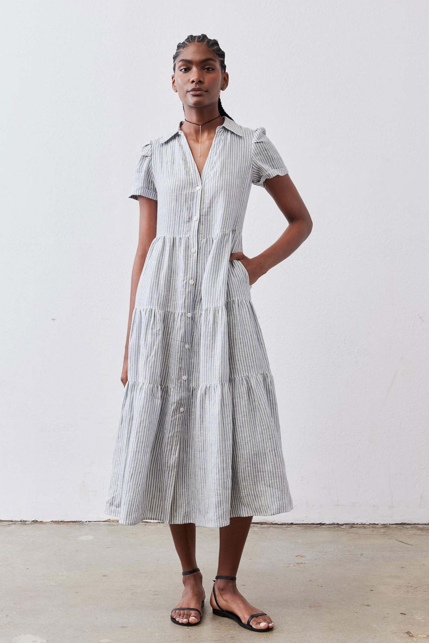 Breaking Free Long Linen Dress
