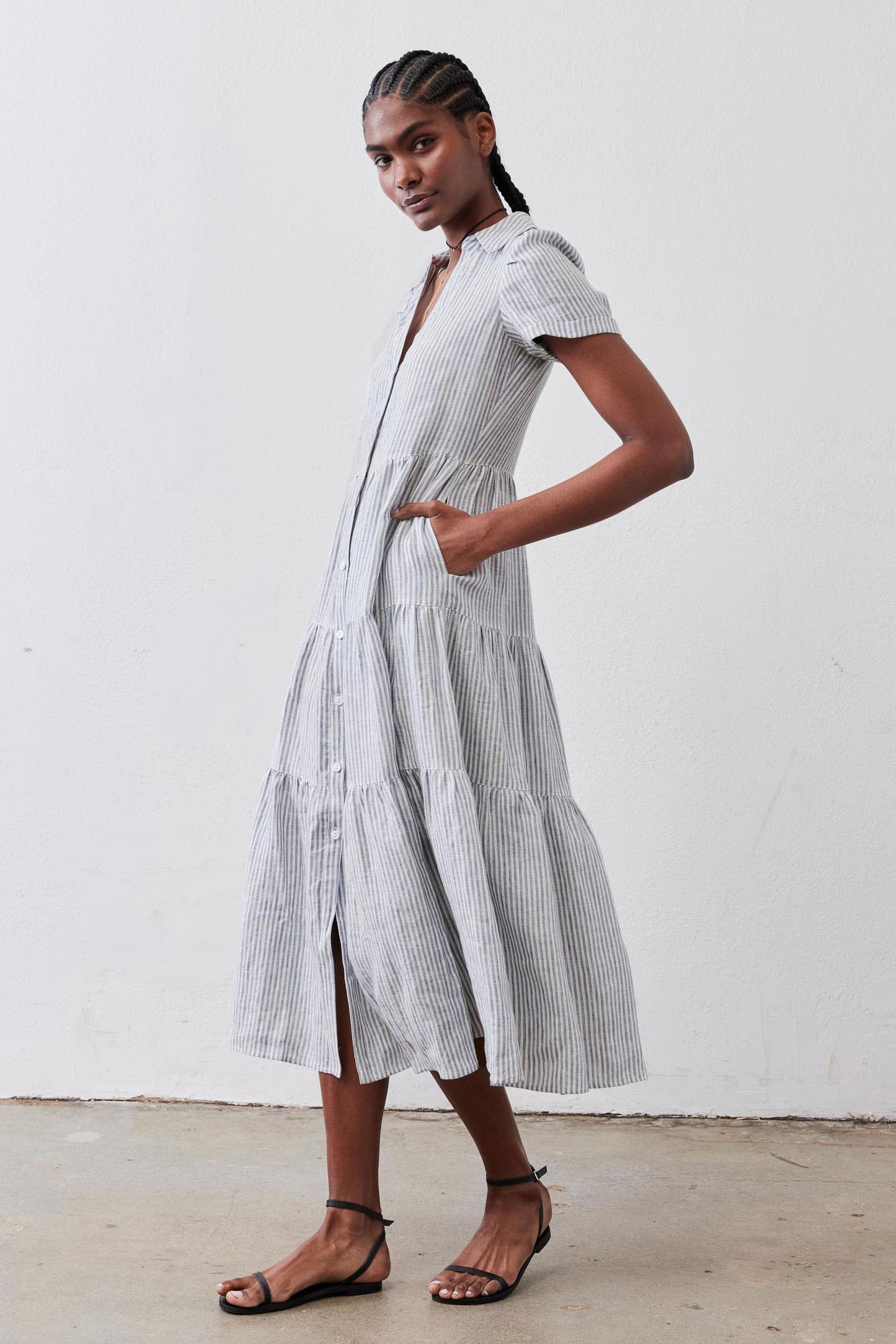 Breaking Free Long Linen Dress