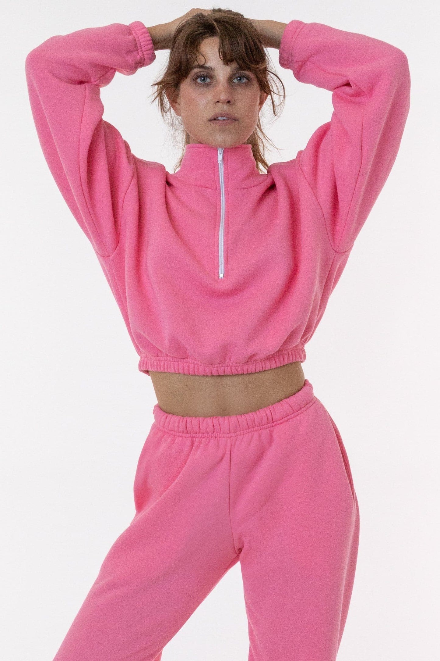F396 - Flex Fleece Half Zip Cropped Pullover
