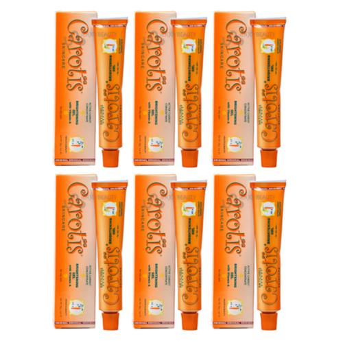 Carotis Brightening Gel Skincare w Carrot Vitamin A 1oz / 30g Tubes (Pack of 6) CAROTIS