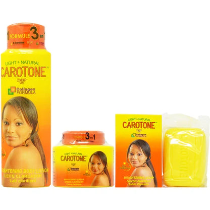CaroTone Set-3 (Lotion 18.6oz + Cream 11.1oz + Soap 6.7oz) carotone