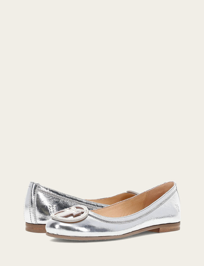 Carson Logo Ballet - Silver - Pair