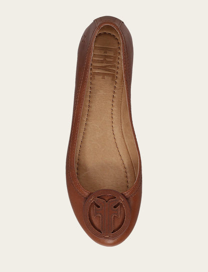 Carson Logo Ballet - Cinnamon - Top Down