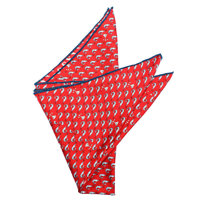 Cayenne Red Shrimp Cocktail Pocket Square