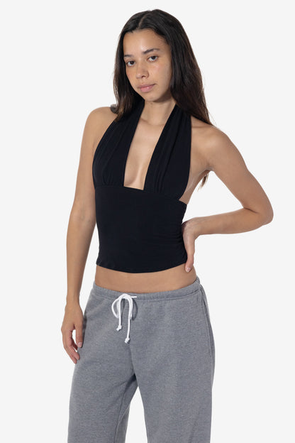 CC3853 - Cheesecloth Ruched Halter Top