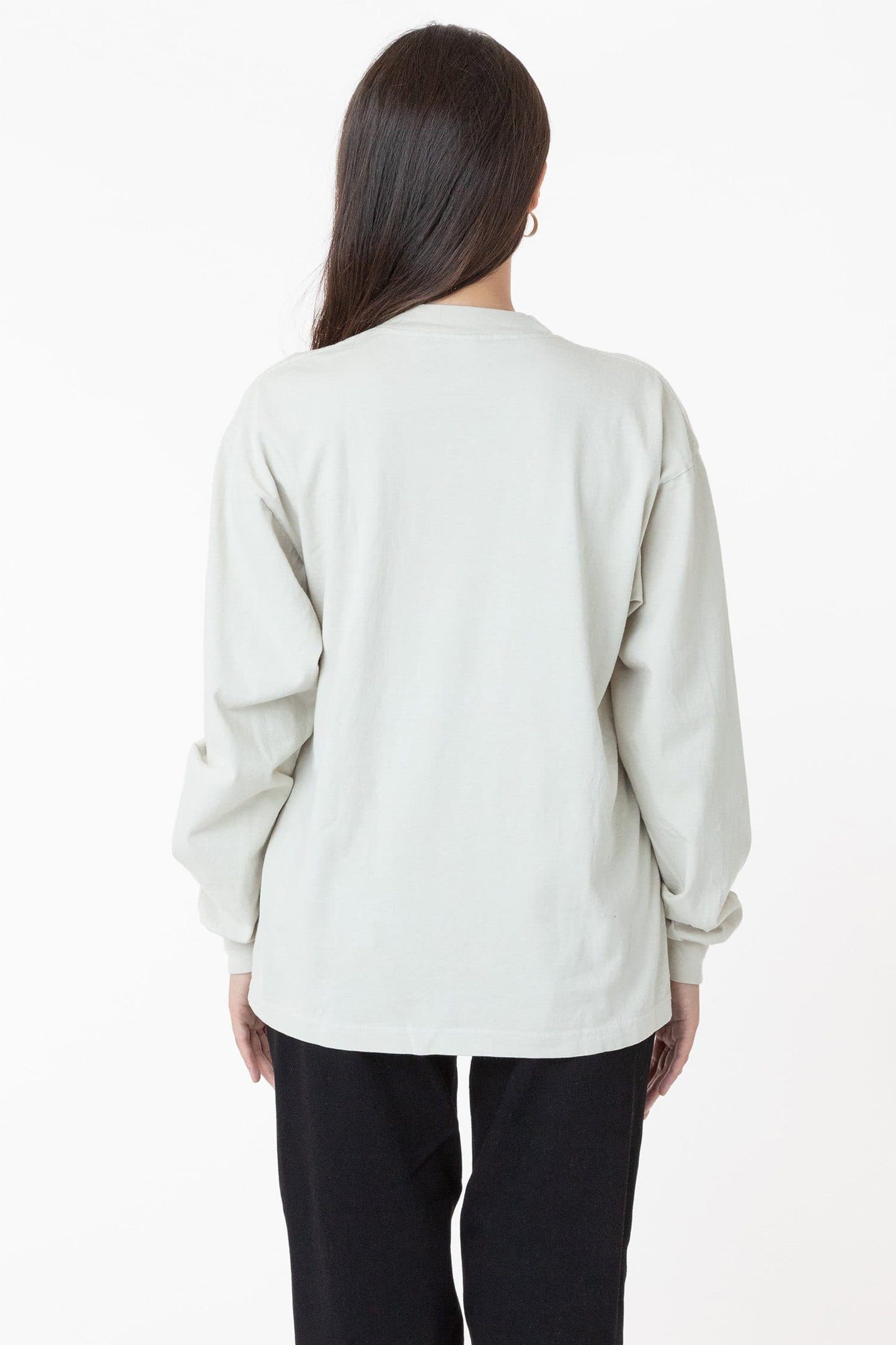 1406GD Unisex - Long Sleeve Garment Dye Mockneck T-Shirt