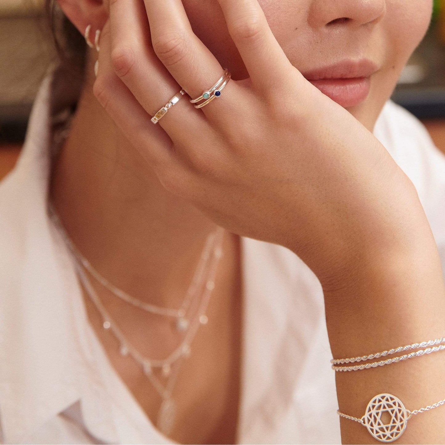 Chakra Bracelet Sterling Silver