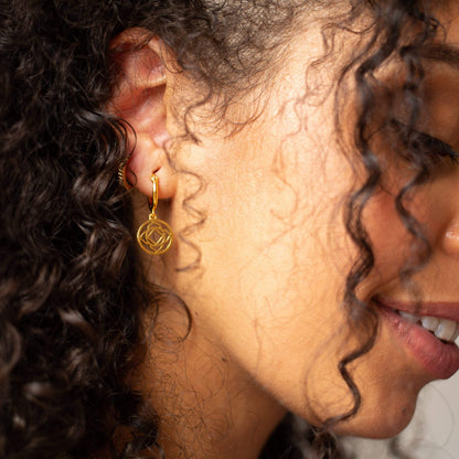Chakra Earrings 18ct Gold Plate