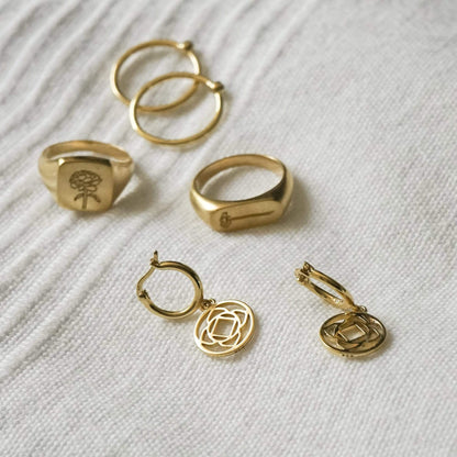 Chakra Earrings 18ct Gold Plate