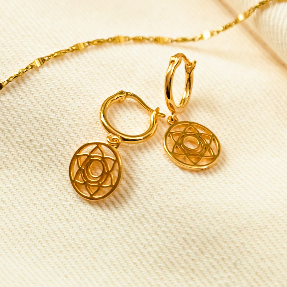 Chakra Earrings 18ct Gold Plate