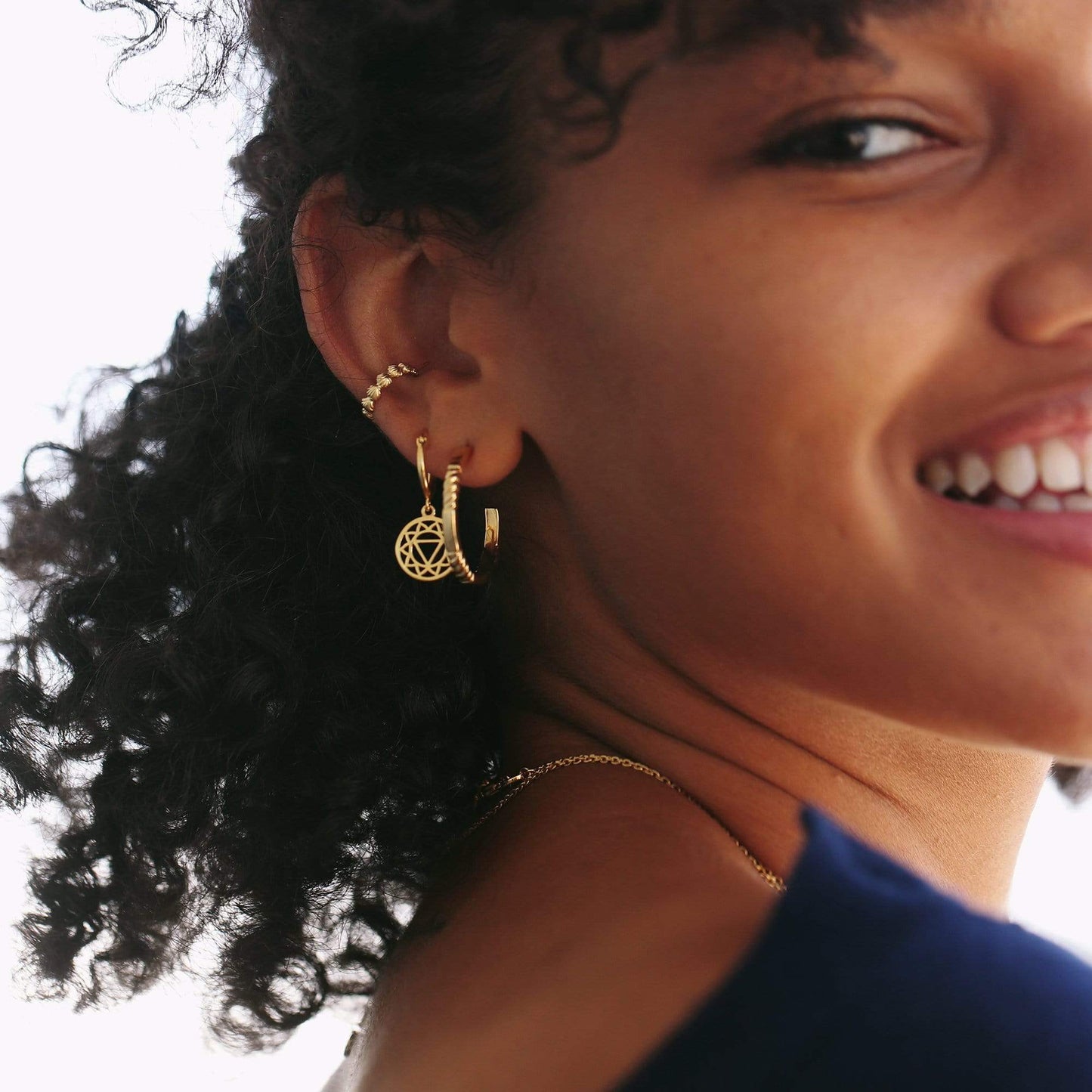 Chakra Earrings 18ct Gold Plate