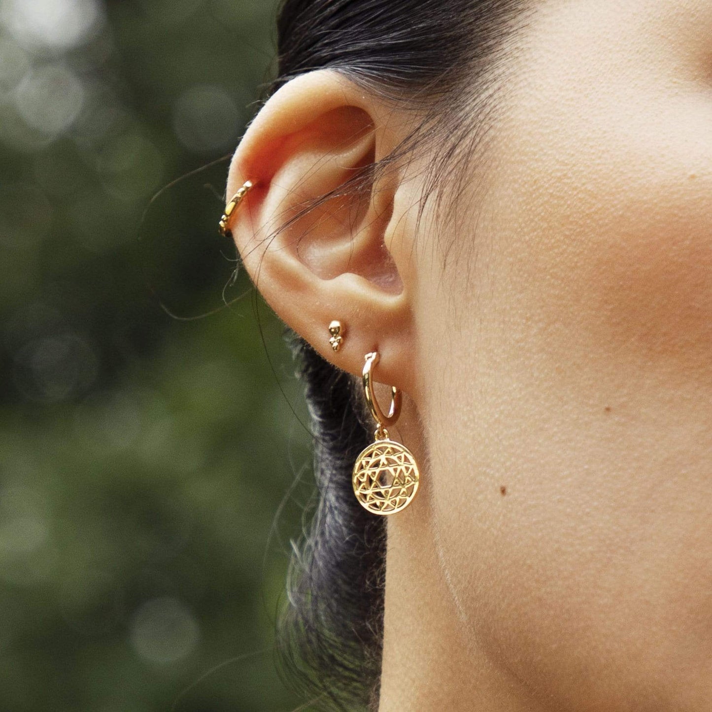 Chakra Earrings 18ct Gold Plate