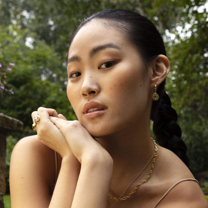 Chakra Earrings 18ct Gold Plate