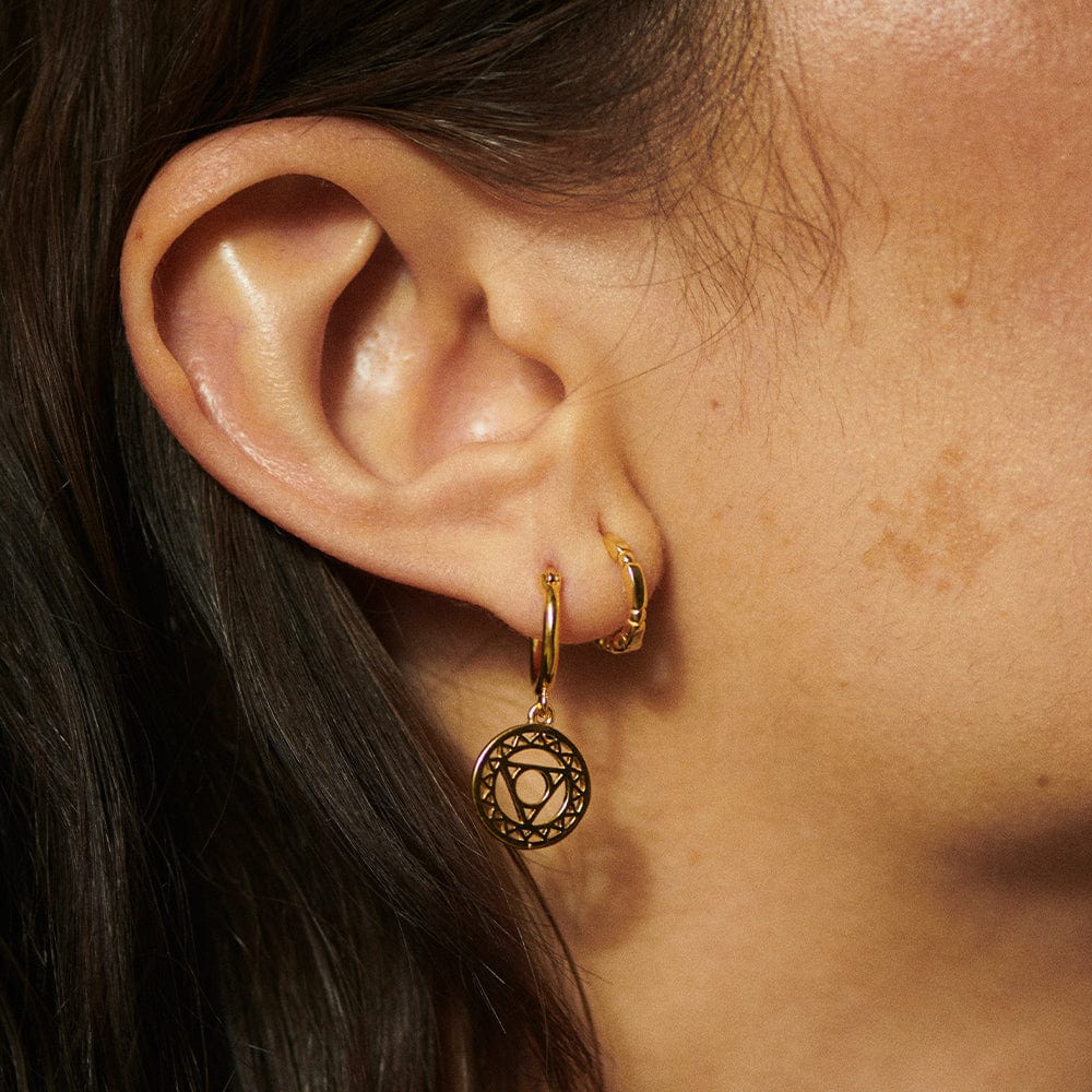 Chakra Earrings 18ct Gold Plate