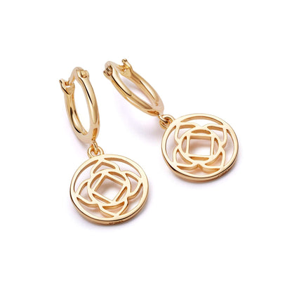 Chakra Earrings 18ct Gold Plate
