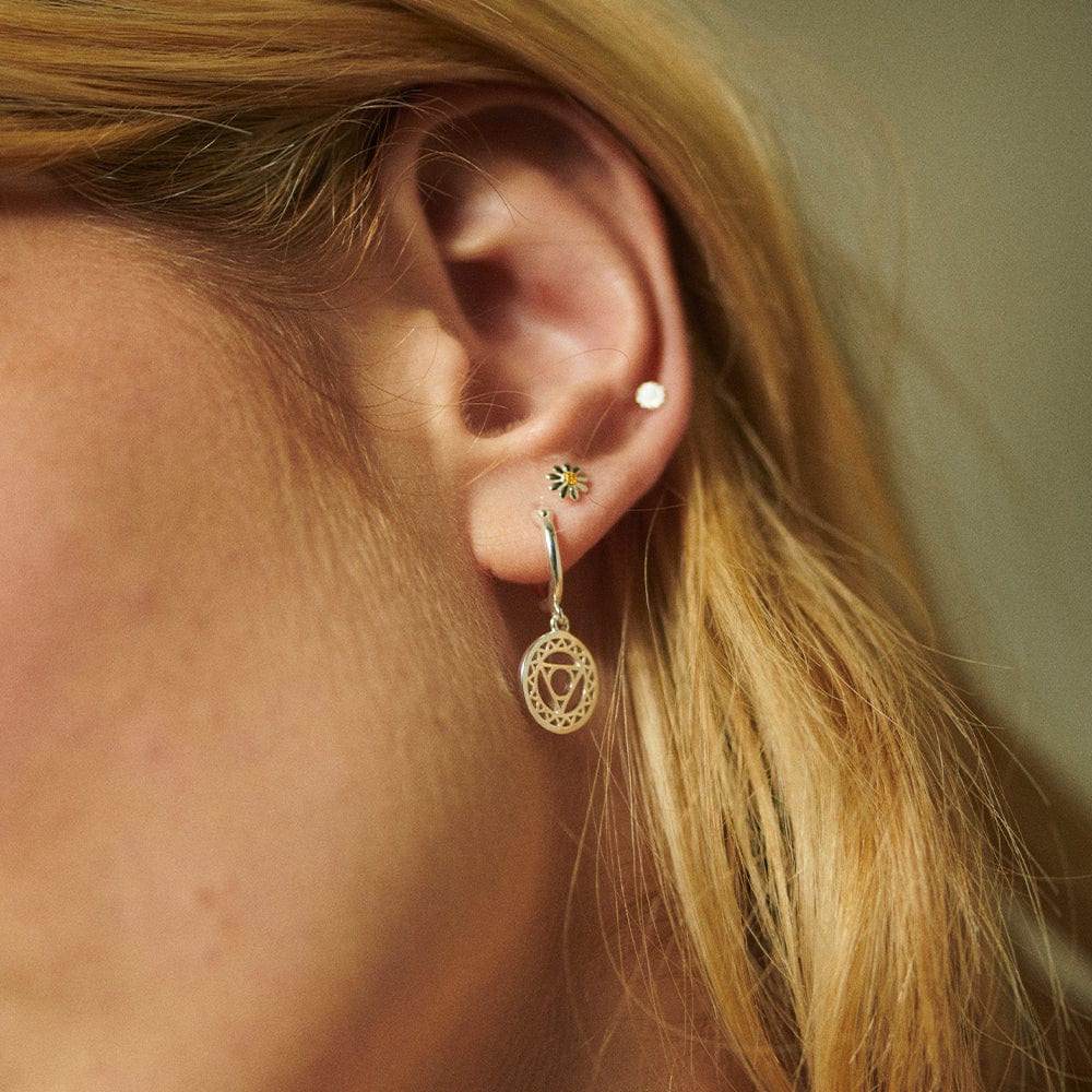 Chakra Earrings Sterling Silver