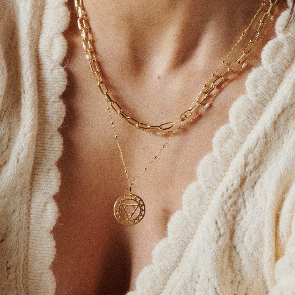 Chakra Necklace 18ct Gold Plate