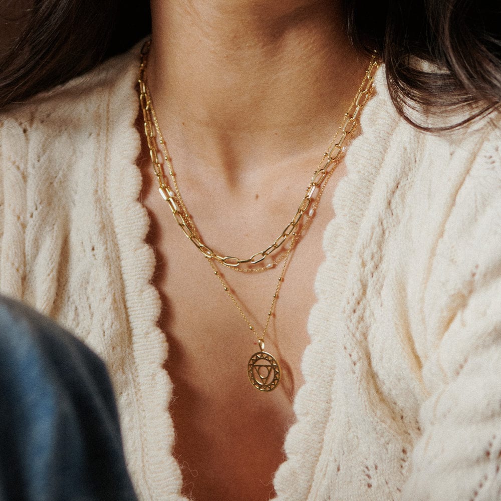 Chakra Necklace 18ct Gold Plate