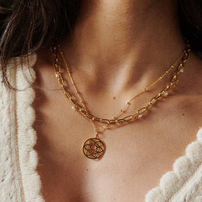 Chakra Necklace 18ct Gold Plate