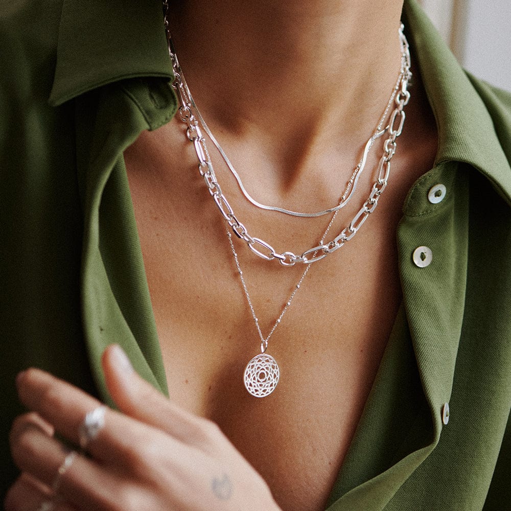 Chakra Necklace Sterling Silver