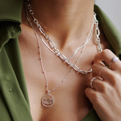 Chakra Necklace Sterling Silver