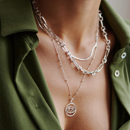 Chakra Necklace Sterling Silver