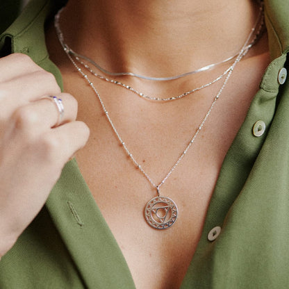 Chakra Necklace Sterling Silver