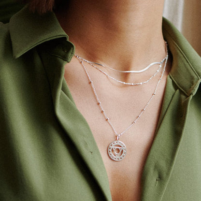 Chakra Necklace Sterling Silver