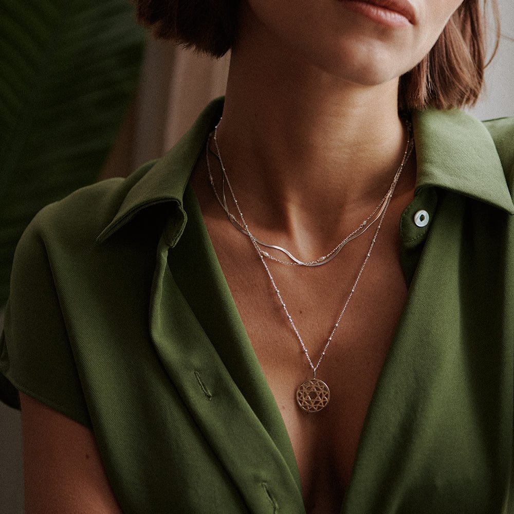 Chakra Necklace Sterling Silver
