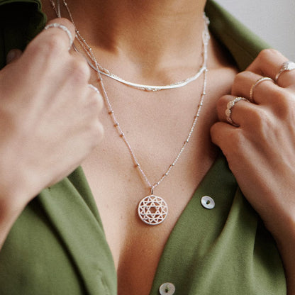Chakra Necklace Sterling Silver