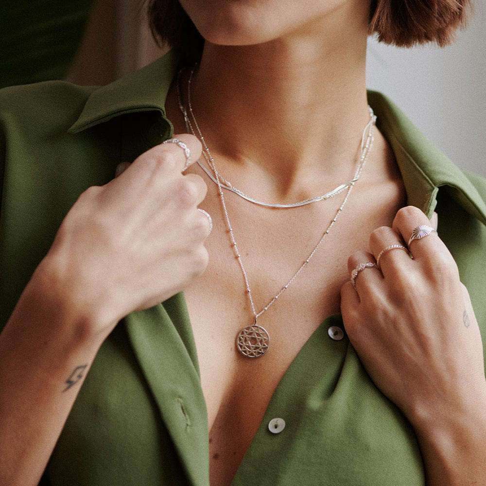 Chakra Necklace Sterling Silver