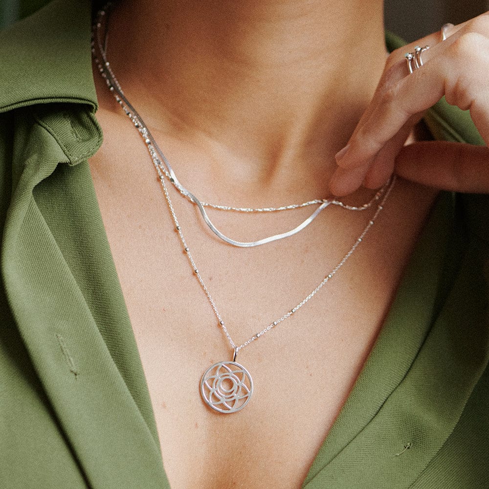 Chakra Necklace Sterling Silver