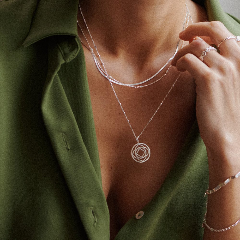 Chakra Necklace Sterling Silver