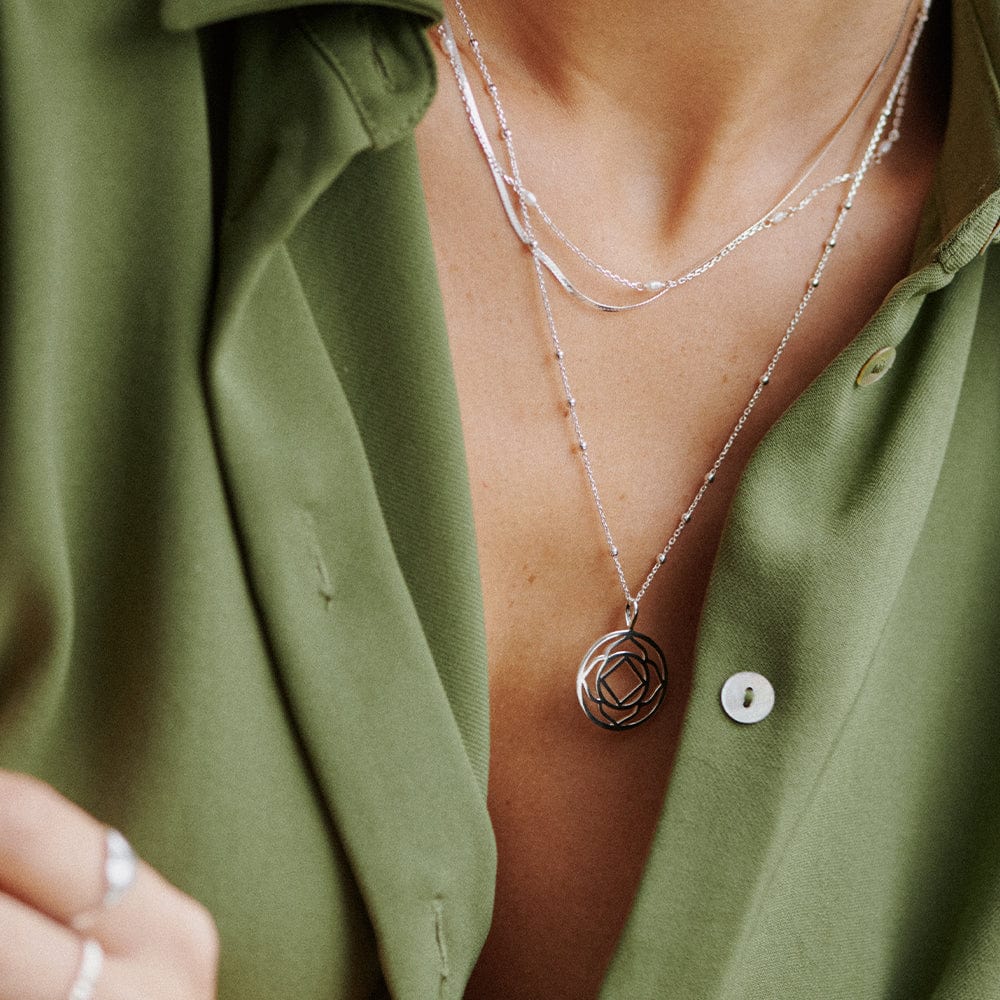 Chakra Necklace Sterling Silver