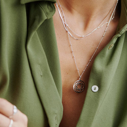 Chakra Necklace Sterling Silver