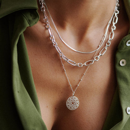 Chakra Necklace Sterling Silver