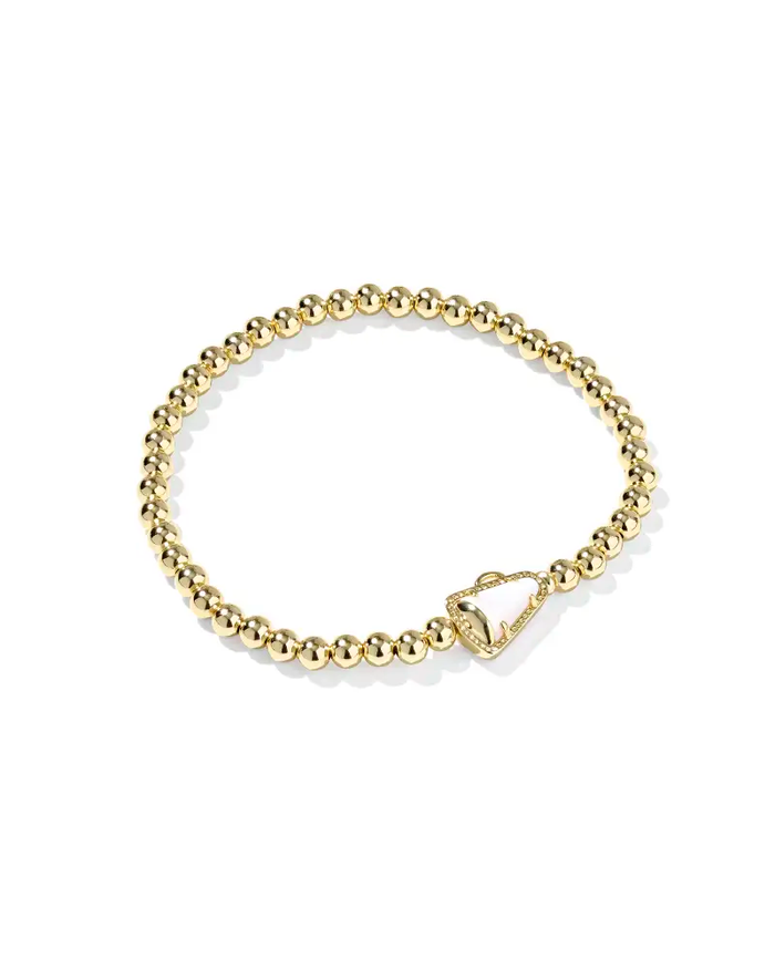 Cheer Stretch Bracelet Gold White MOP