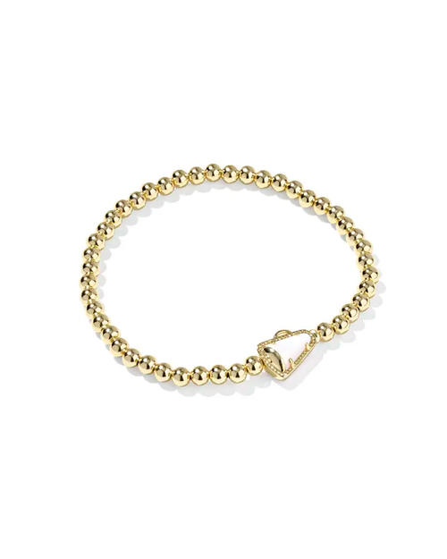 Cheer Stretch Bracelet Gold White MOP