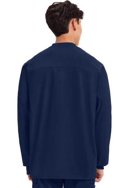 Cherokee Men's Snap Front Warm-Up Solid Scrub Jacket