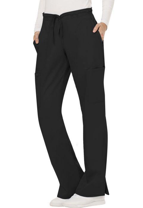 Cherokee Womens Mid Rise Moderate Flare Drawstring Pant - scrubz.com