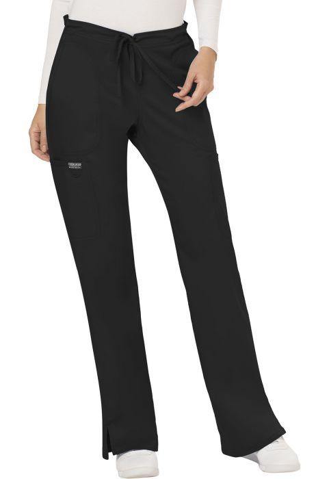 Cherokee Womens Mid Rise Moderate Flare Drawstring Pant - scrubz.com